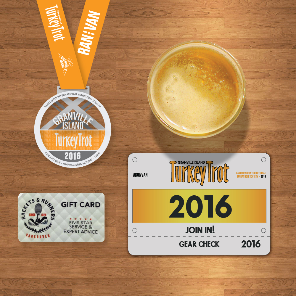 Medals revealed for 2016 Granville Island Turkey Trot and Fall Classic
