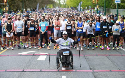 Kyle Gienis sets Guinness World Record at the 2023 BMO Vancouver Marathon for Fastest Half Marathon in a non-racing wheelchair